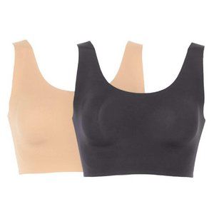 Rhonda Shear 2PK Invisible Body Bra Set 2 Pk LARGE (RS-14)